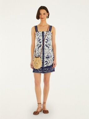 Farm Rio Off White Nina Mini Dress XL